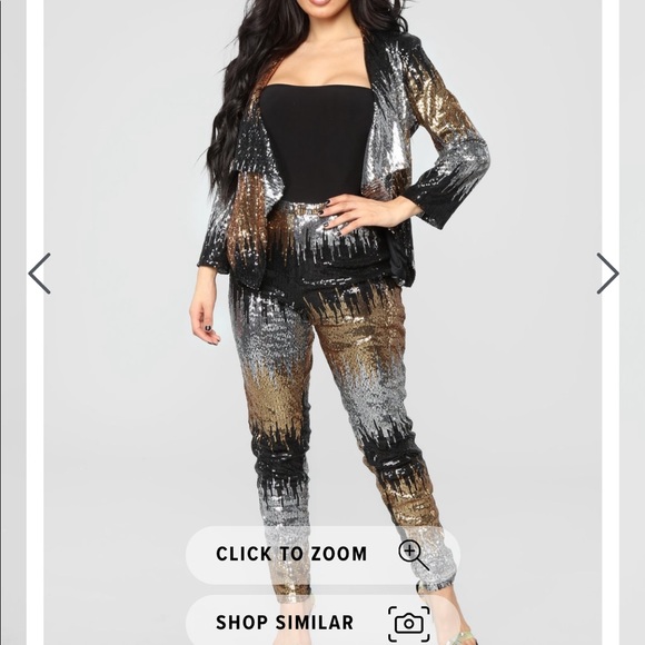 Fashion Nova Electric city sequin pantsuit set - Picture 2 of 7